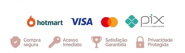 Formas de pagamento e selos de segurança